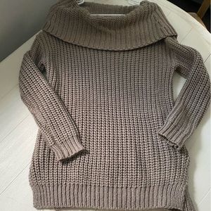 Fashion nova tan off the shoulder sweater. Size medium